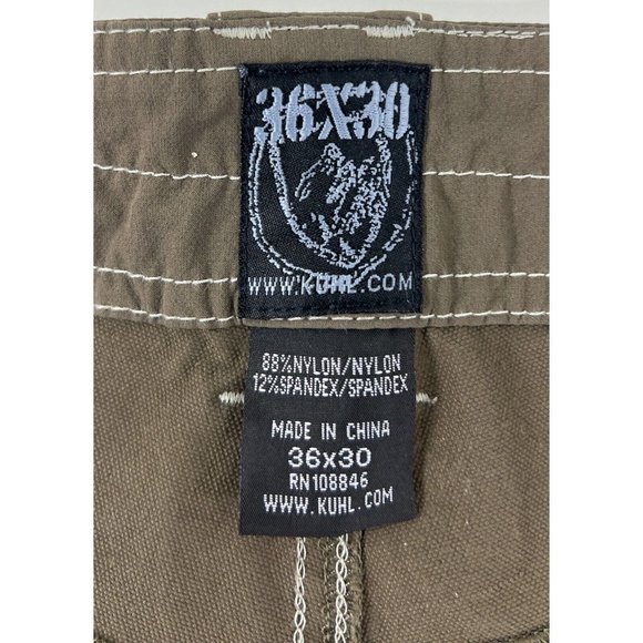 Kuhl Mens 36x30 Nylon Stretch Performance Pants Hiking Outdoor Workwear Brown - Picture 4 of 10